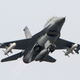 Taiwanese F-16 during takeoff, 2011. Note Harpoon anti-ship missiles.